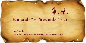 Harcsár Annamária névjegykártya