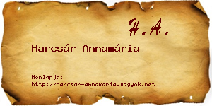 Harcsár Annamária névjegykártya
